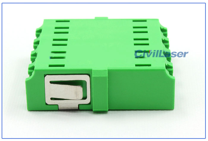 APC Connector LC Green Singal Mode Four Core Fiber Optic Adapter